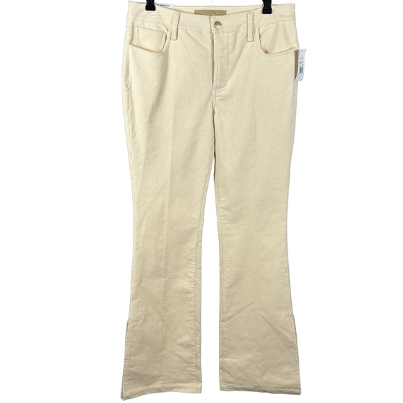 Joe’s Jeans The Frankie Bootcut Mid-Rise Courdroy Slit Hem Double Cream 29 NWT - Picture 2 of 13